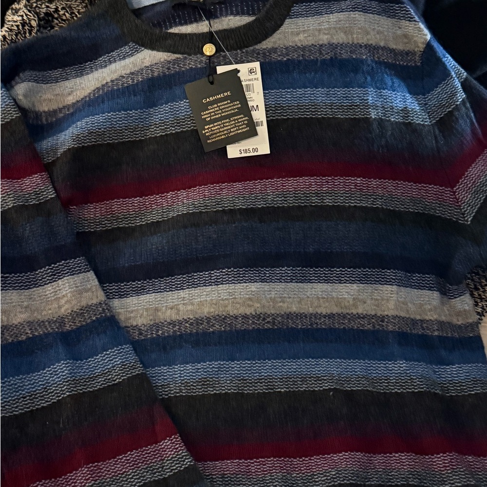 Club Room 100% Cashmere Sweater (New w/ Tags – $185 MSRP, Size M)